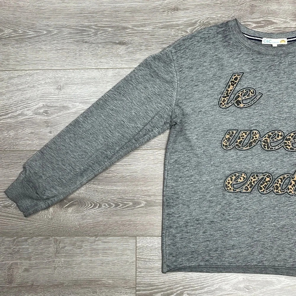 NWOT C&C California Long Sleeve Top Le Weekend Cheetah Print S - Picture 4 of 15